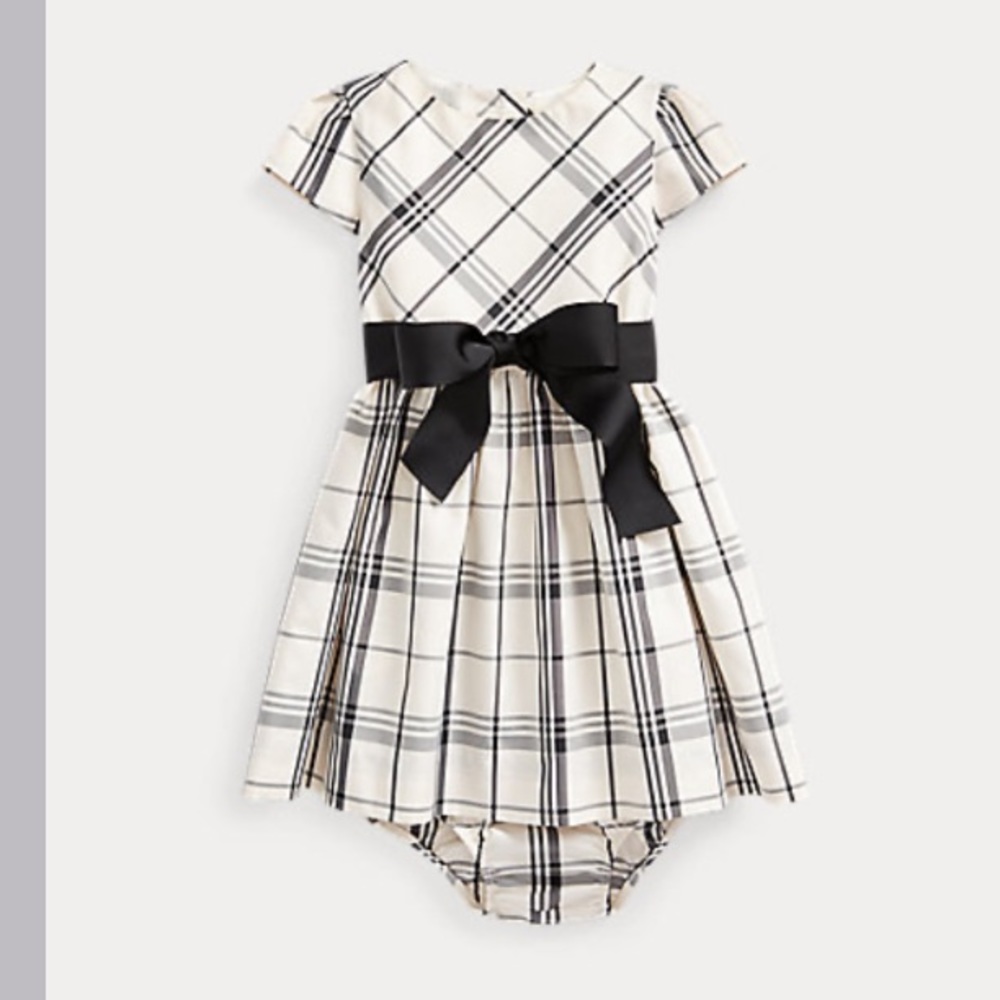 NWT RALPH LAUREN POLO PLAID TAFFETA DRESS 9 mo